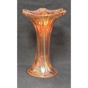 Early 2oth Century Imperial Glass Orange 5.5" Morning Glory Swung Vase
